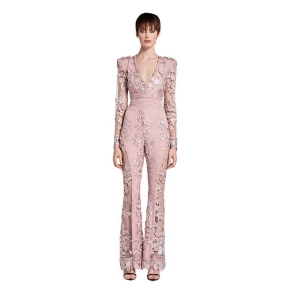 Zhivago Pink Floral Lace Jumpsuit